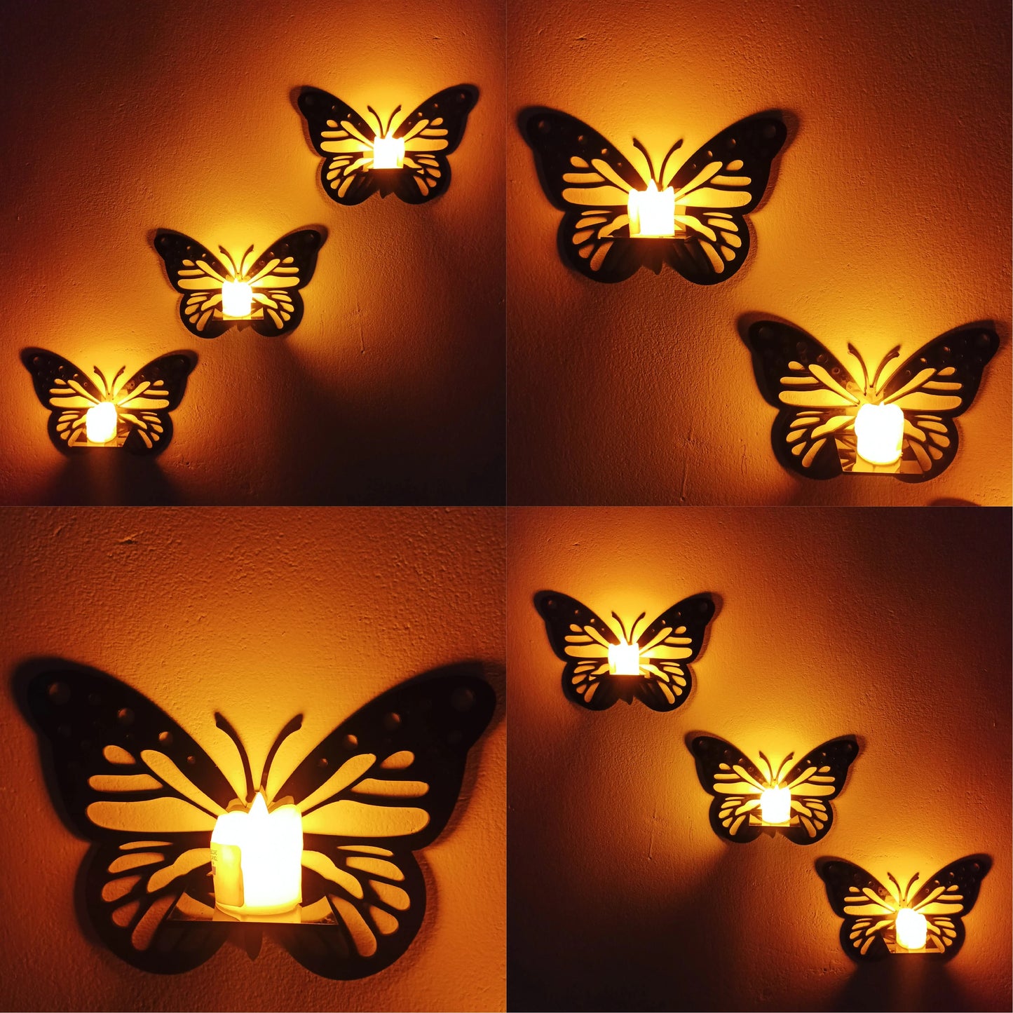 Po3 Butterfly Frame Selves Wall Art Pack Of Three Art Home Decorations