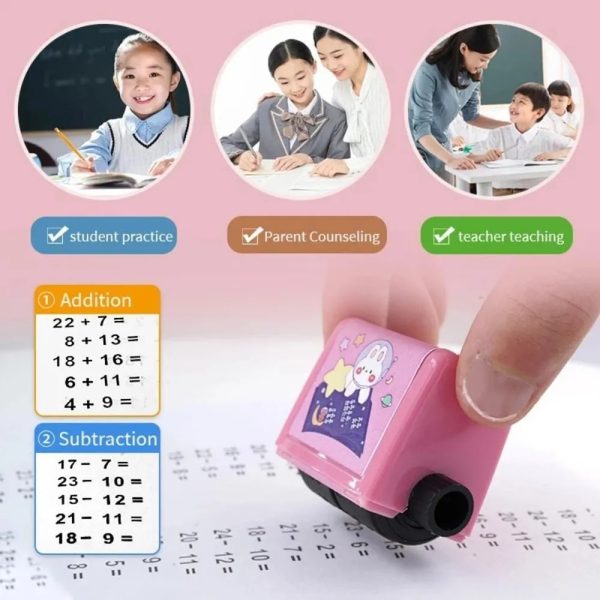 Roller Addition And Subtraction Pupils Maths Math Practice Number Rolling Stamp( Random )
