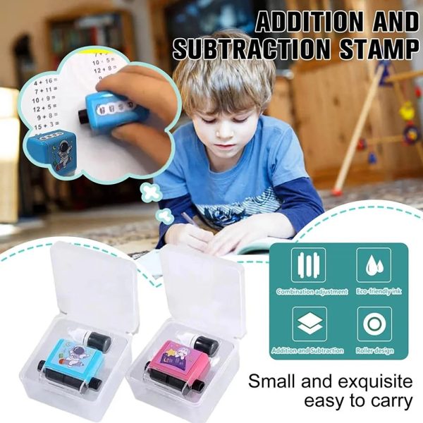 Roller Addition And Subtraction Pupils Maths Math Practice Number Rolling Stamp( Random )