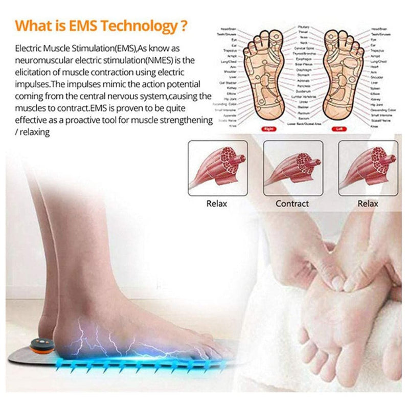 Ems Foot Massager Mat Electric Usb Charging Smart Display Tens Acupuncture Feet Cushion Blood Circulation Pad Health Care Home