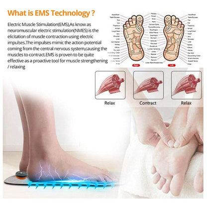 Ems Foot Massager Mat Electric Usb Charging Smart Display Tens Acupuncture Feet Cushion Blood Circulation Pad Health Care Home