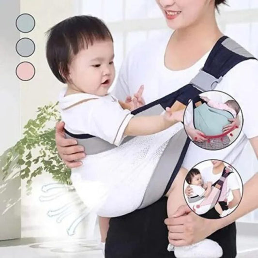 1pc Baby Carrier, Ergonomic Baby Strap One Shoulder Labor-saving Polyester Baby Half Wrapped Sling (random Color)