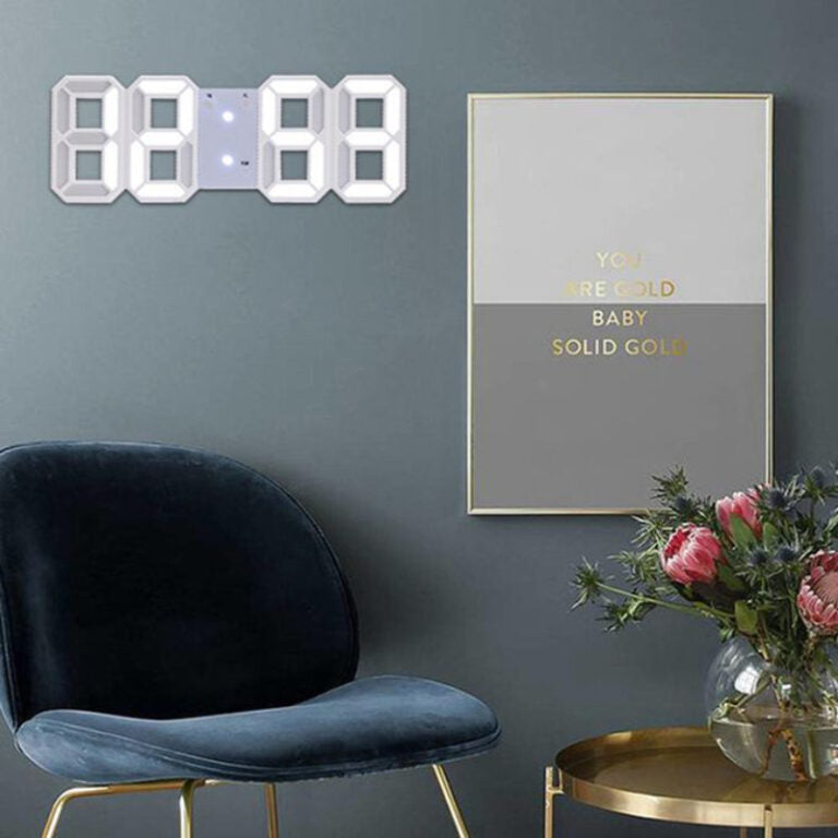 3d Led Digital Clock Luminous Fashion Wall Clock Multifunctional Creative Usb Plug In(random Color)