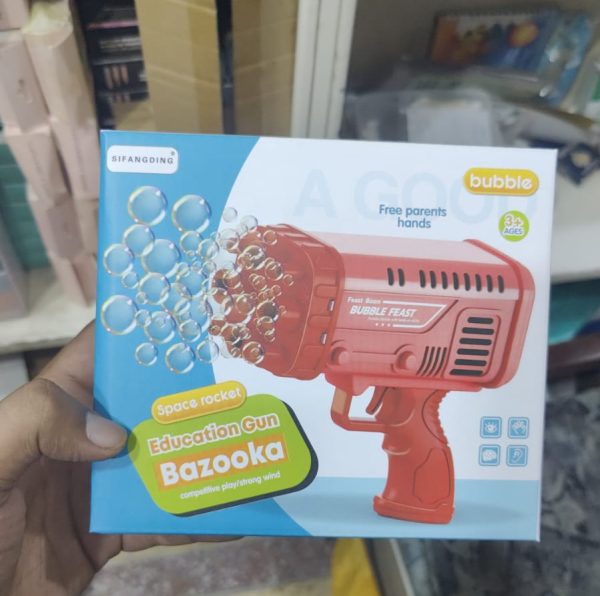 2 In 1 – 36 Hole Bazooka Bubble Water Gun | Bazooka Water Bubble Gun Toy For Kids, Toddlers | Out Door Fun Water Spray Gun (random Color)