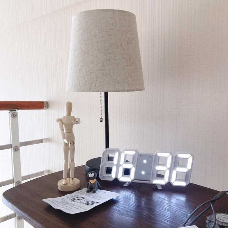 3d Led Digital Clock Luminous Fashion Wall Clock Multifunctional Creative Usb Plug In(random Color)