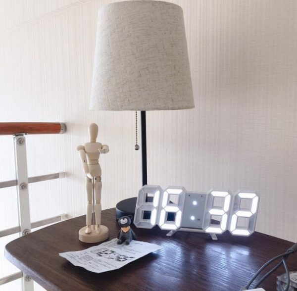 3d Led Digital Clock Luminous Fashion Wall Clock Multifunctional Creative Usb Plug In(random Color)