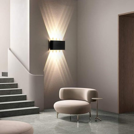 8 Way 8 Side Outdoor Waterproof Wall Light, Fancy Led Light For Wall, Aluminium Ip65 Waterproof Outdoor Wall Lamps – 8 Watts