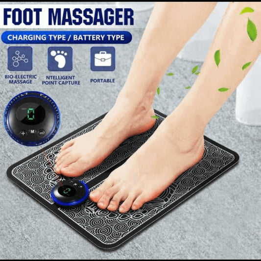 Ems Foot Massager Mat Electric Usb Charging Smart Display Tens Acupuncture Feet Cushion Blood Circulation Pad Health Care Home