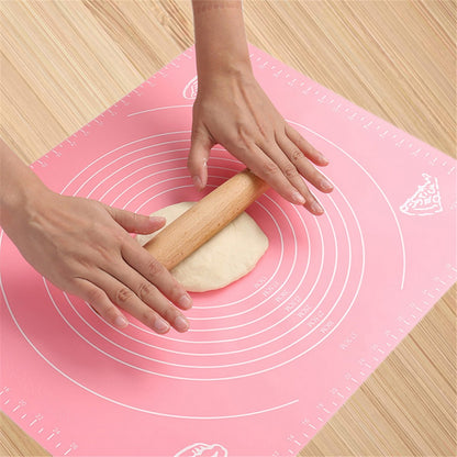 Big Size Silicone Baking Roti Mat With Measurements Heat Resistant Cookie Sheet Oven Liner | Non Stick Flour Rolling Mat | Baking Mat Kneading Dough Pad (random Color)