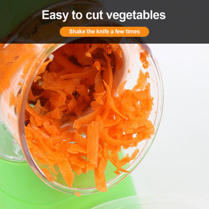 Drum Cutter Manual Vegetable Cutter Slicer Multifunctional Round Slicer Table Top Food Processor Blender Cutter( Random Color )