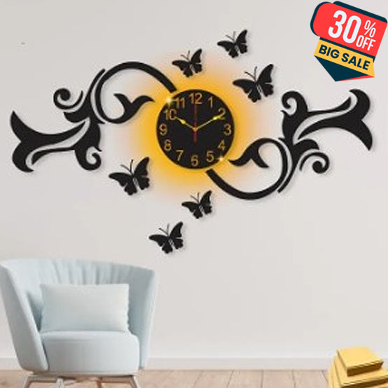 3d Design Wall Clock I Wooden Wall Clock