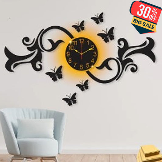 3d Design Wall Clock I Wooden Wall Clock