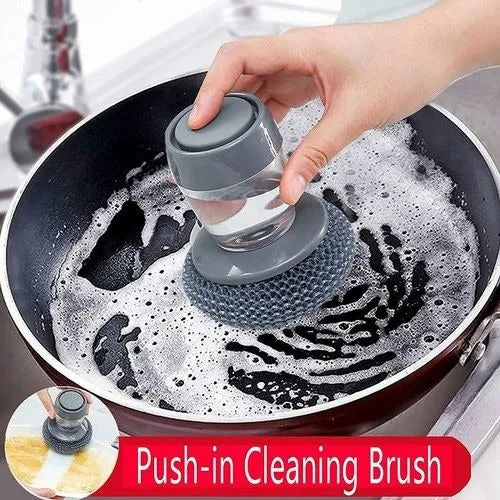 Kitchen Soap Dispensing Palm Brush