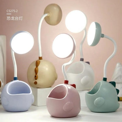 Led Table Lamp Usb Rechargeable With Pen Holder (random Color)