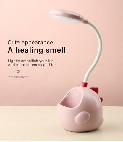 Led Table Lamp Usb Rechargeable With Pen Holder (random Color)