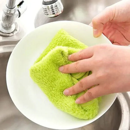 Microfiber Hanging Kitchen Towel | Kitchen Rags Fresh Hand Towels Absorbent Cleaning Cloths Household Dishcloths And Kitchen Supplies (pink)