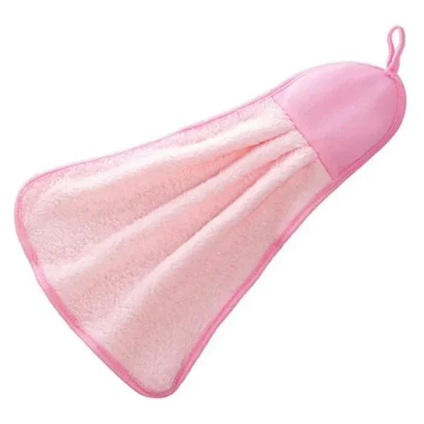 Microfiber Hanging Kitchen Towel | Kitchen Rags Fresh Hand Towels Absorbent Cleaning Cloths Household Dishcloths And Kitchen Supplies (pink)