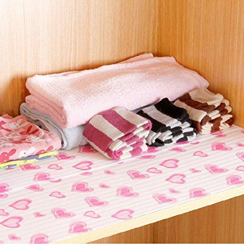Non Slip Kitchen Printing Antibacterial Cabinet Plastic Foam Household Wardrobe Moisture Drawer Mat Shelf Sheets (45×200) (random Color)