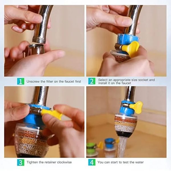 Pack Of 2 New Stone Faucet With Clip 360 Adjustable Flexible Kitchen Faucet Tap Random Color