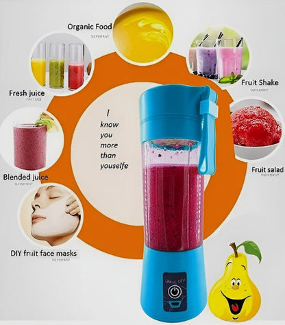 Portable Mini Juicer Blender | Outdoor Juicing Cup (380ml) – Rechargeable (random Color)