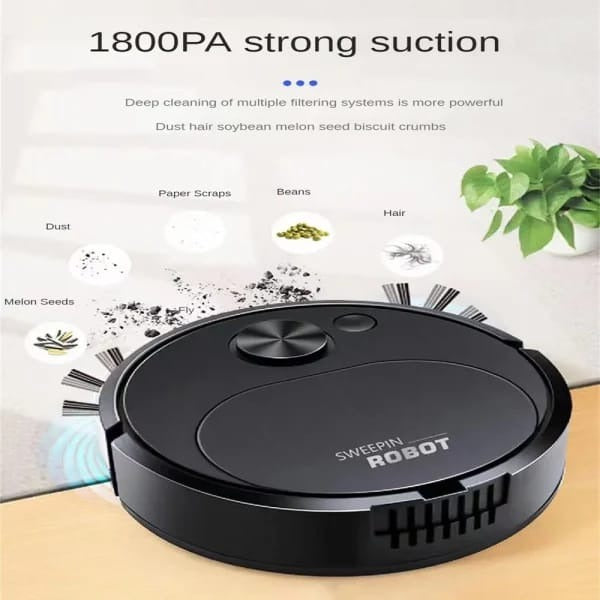 Portable Mini Wireless Smart Sweeping Robot Mopping 3 In1 Rechargeable Cleaning Machine Vacuum Cleaner For Home Office Robot (random Colors)