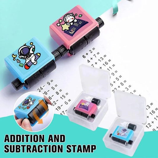 Roller Addition And Subtraction Pupils Maths Math Practice Number Rolling Stamp( Random )