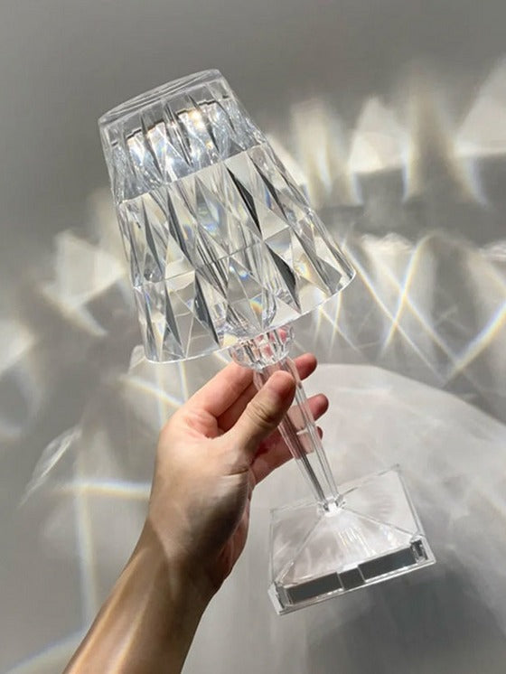 Touch Switch Led Rose Crystal Table Lamp Large Size With Box Packing