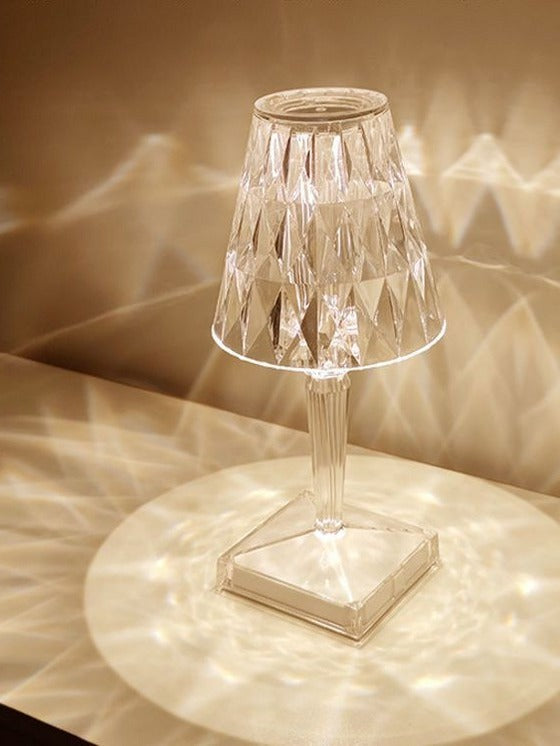 Touch Switch Led Rose Crystal Table Lamp Large Size With Box Packing