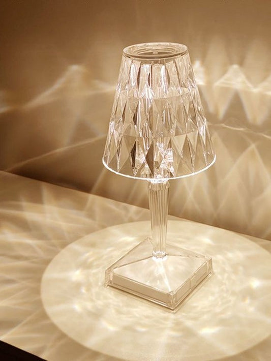 Touch Switch Led Rose Crystal Table Lamp Large Size With Box Packing