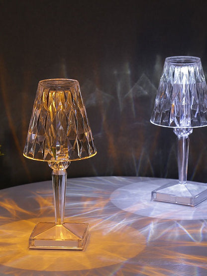 Touch Switch Led Rose Crystal Table Lamp Large Size With Box Packing