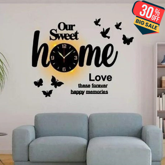 Our Sweet Home 3d Wooden Wall Clock